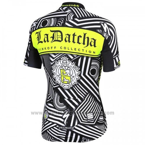 2016 Abbigliamento Ciclismo Tinkoff Grigio Manica Corta e Salopette